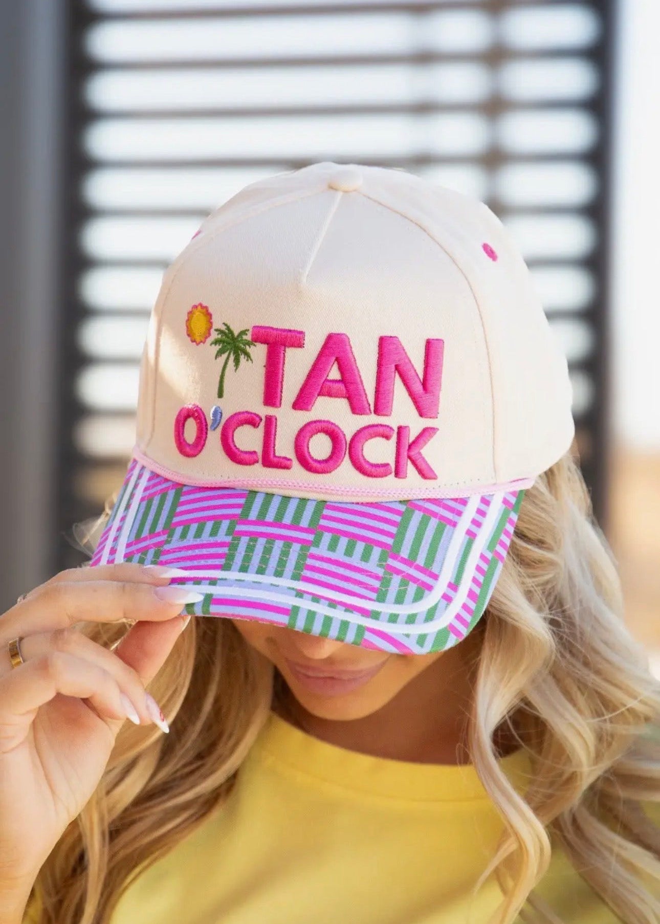 The Shimmer Shack Tan O’Clock Hat