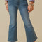 The Shimmer Shack Girls Flared Elastic Waist Stretch Jeans