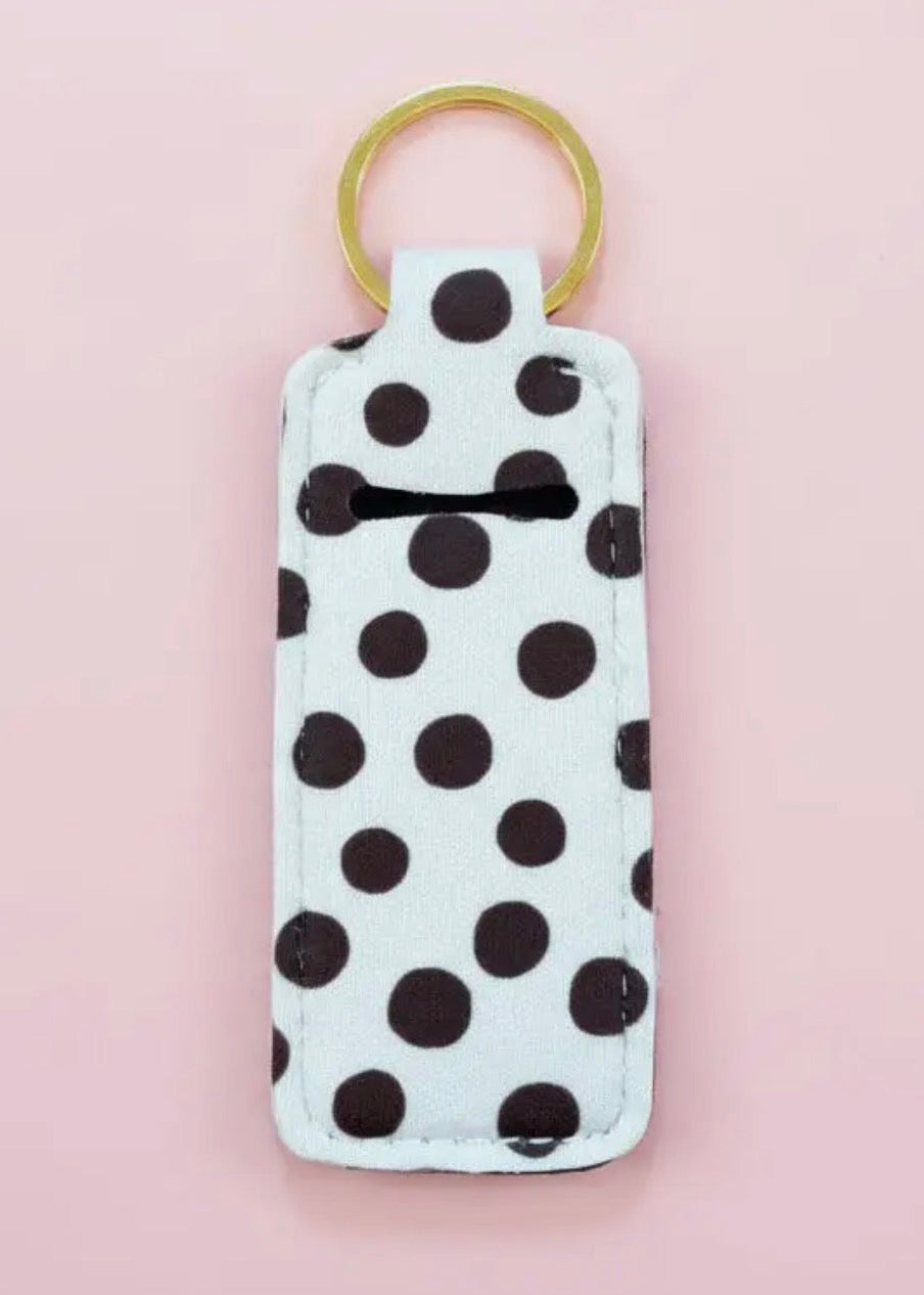 The Shimmer Shack Brown Dot Lip Balm Keychain