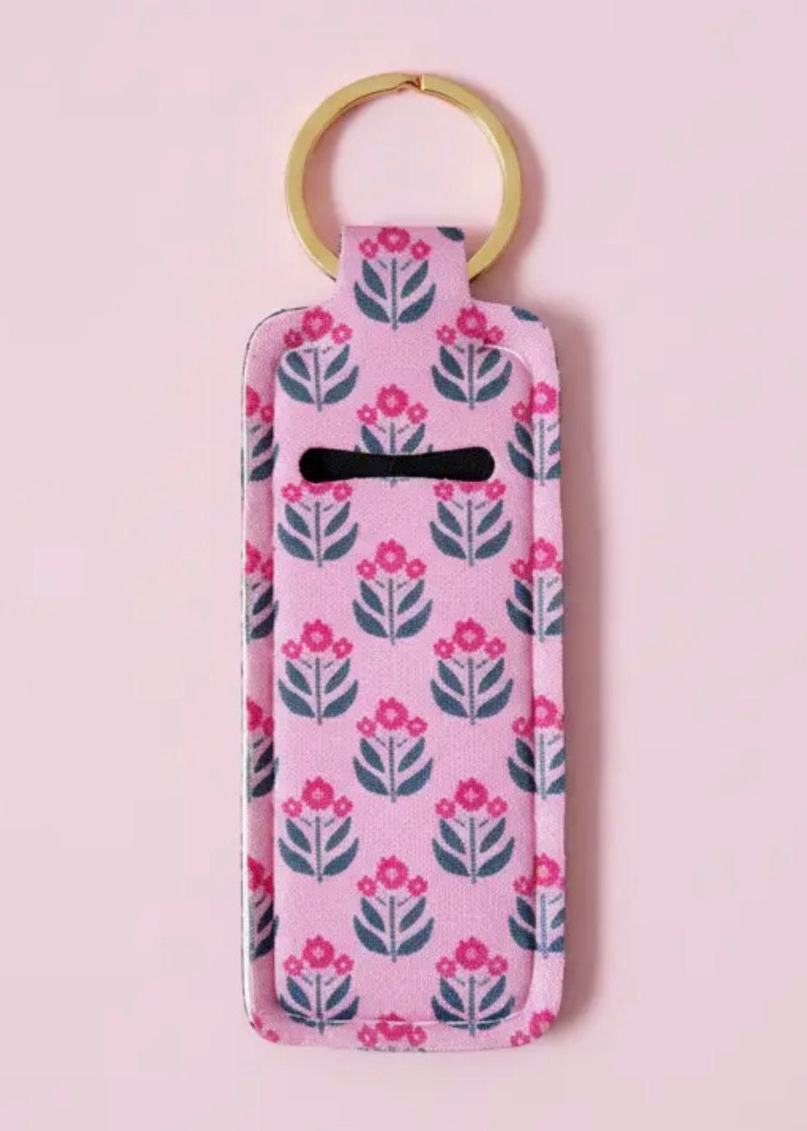 The Shimmer Shack Whimsy Floral Lip Balm Keychain