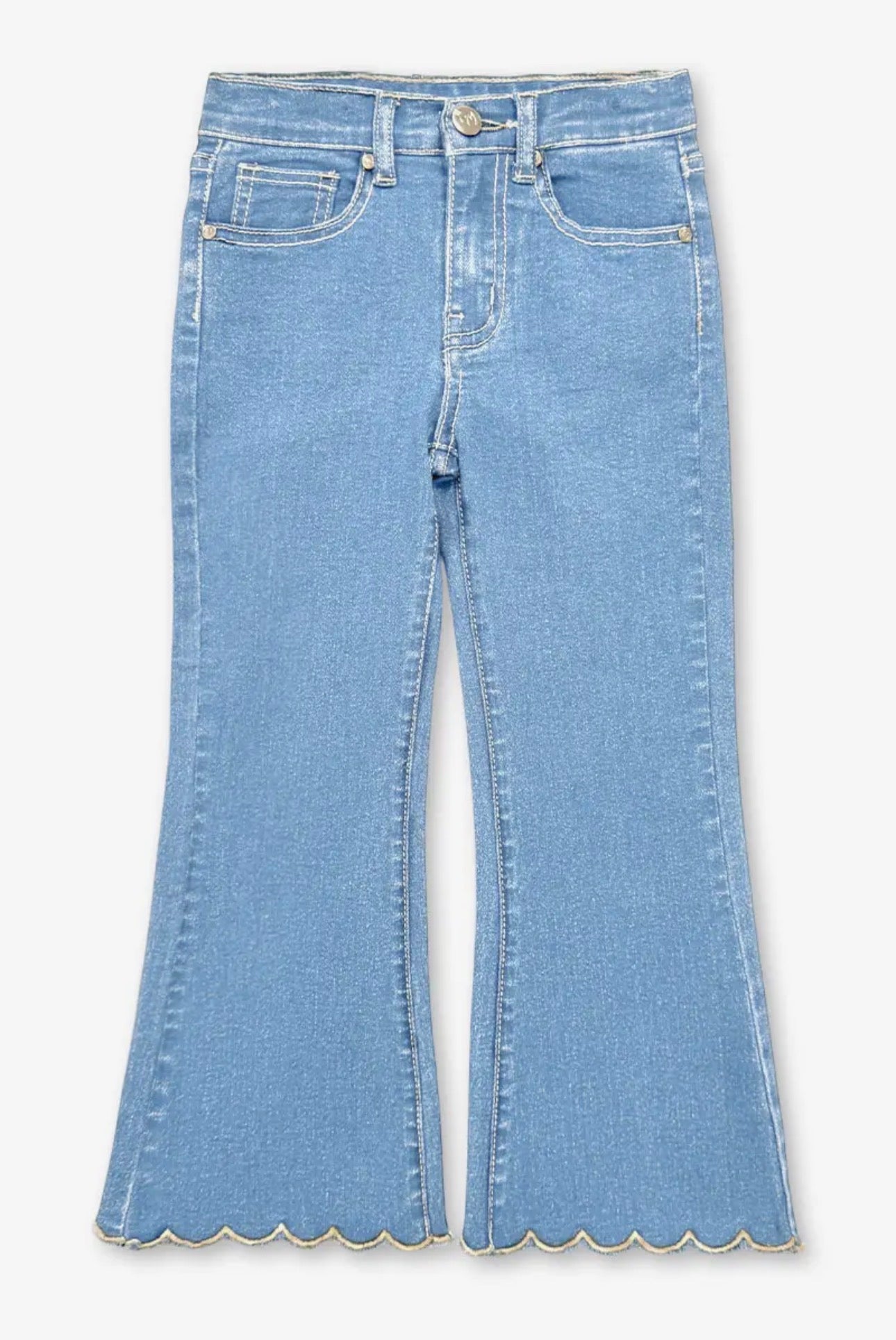 The Shimmer Shack Tween Little Luxe Scallop Flares