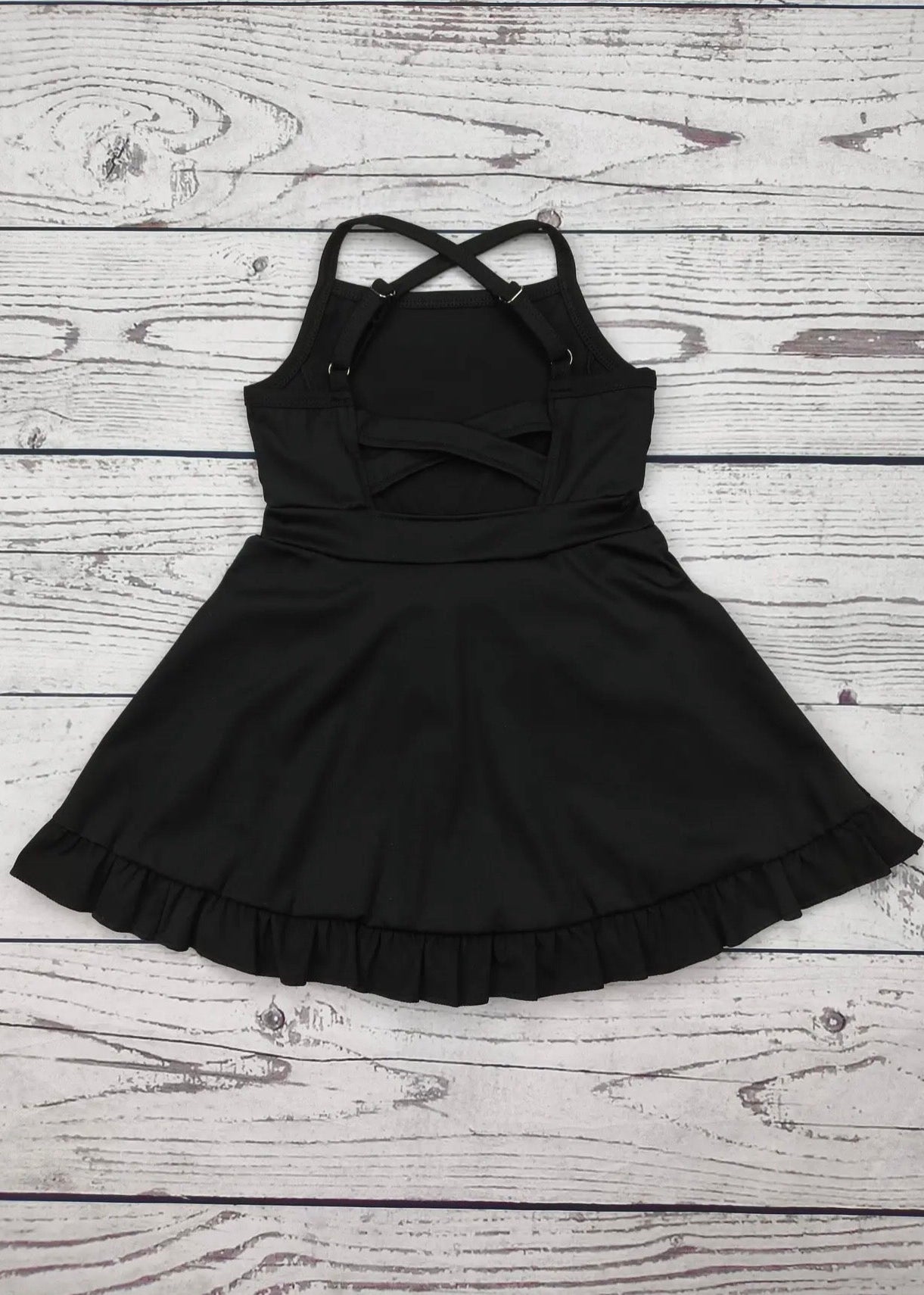 The Shimmer Shack Girl’s Black Athletic Dress