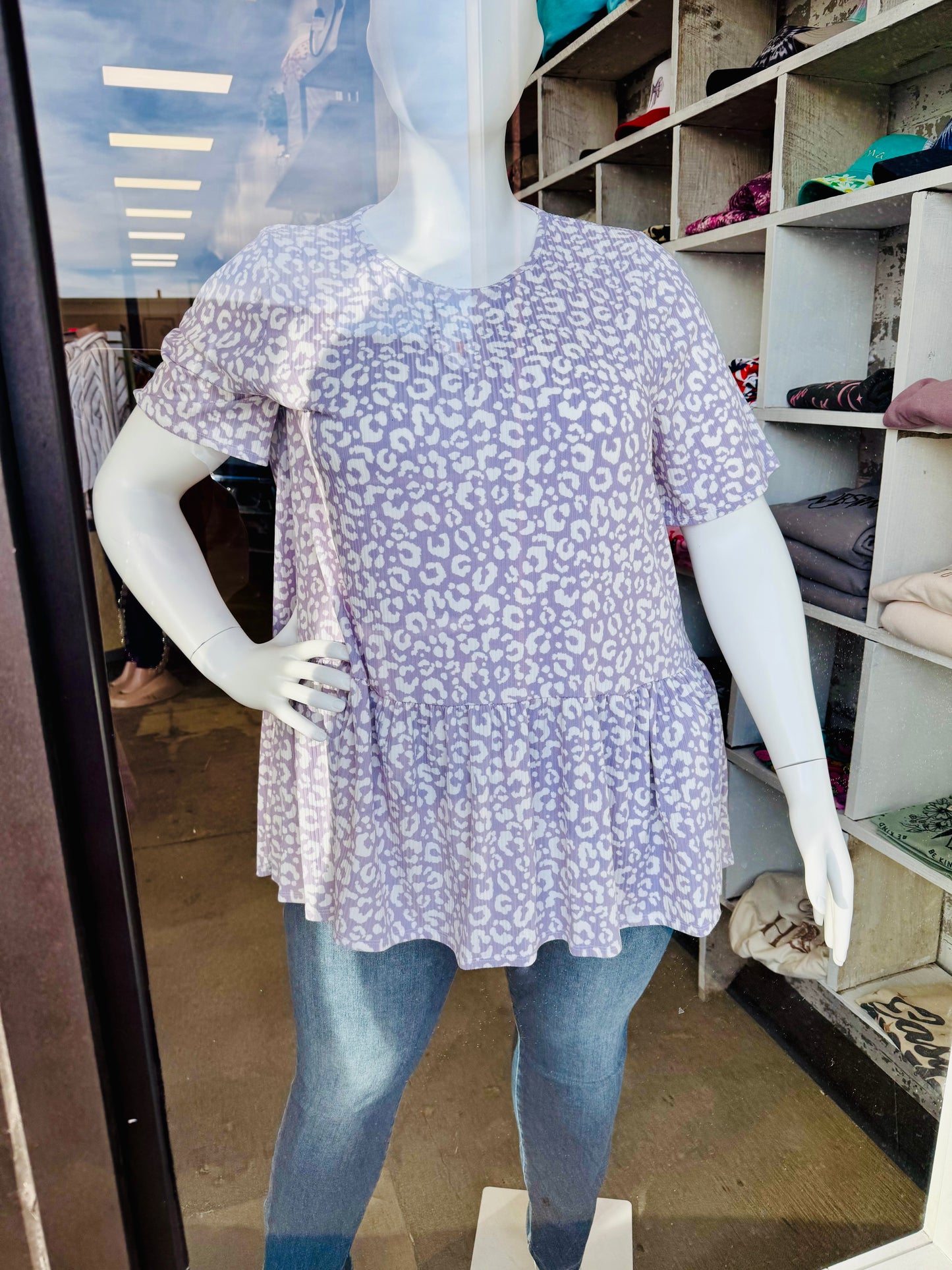 Leo Purple Peplum, 1X