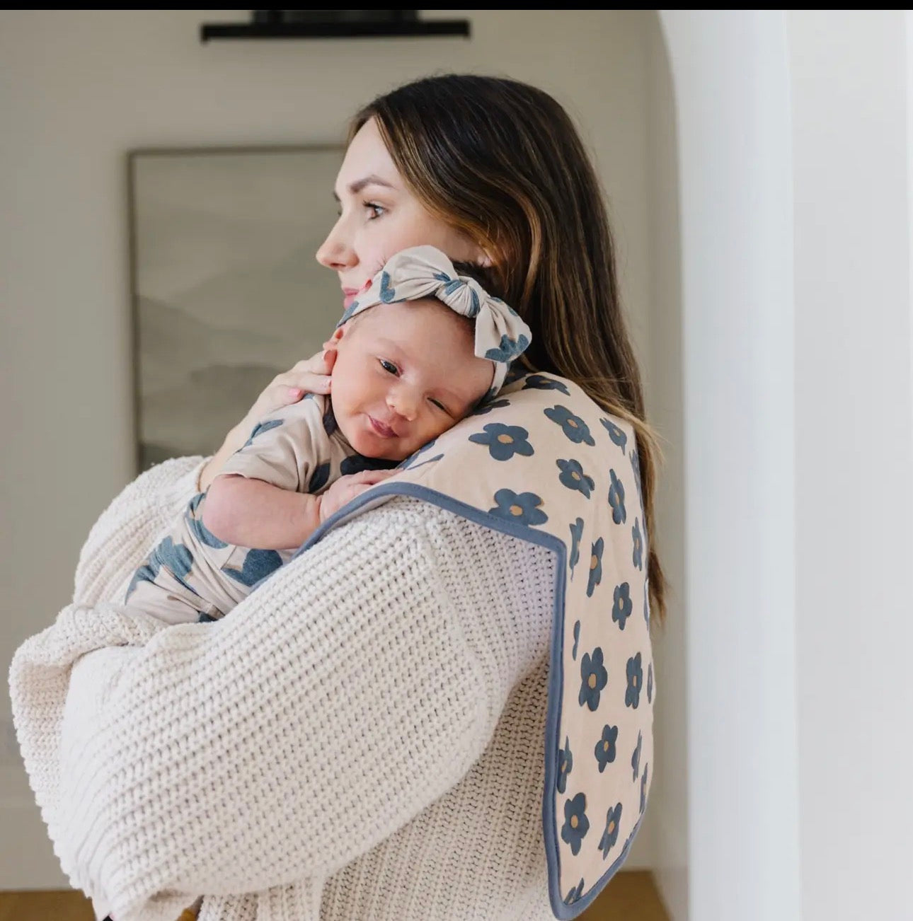 The Shimmer Shack Burp Cloth Set- Gemma in Tan