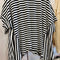 Black Striped The Shimmer Shack SS Oversized Batwing Tee