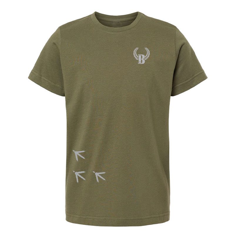 Army Green Buck Shot Apparel Youth Turkey Trails T-shirt, {{Size}{{Sku}}