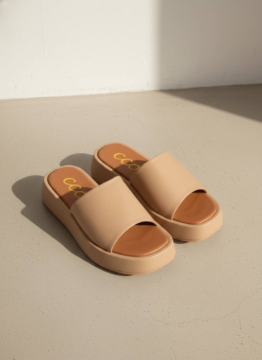 Platform Slide Sandals