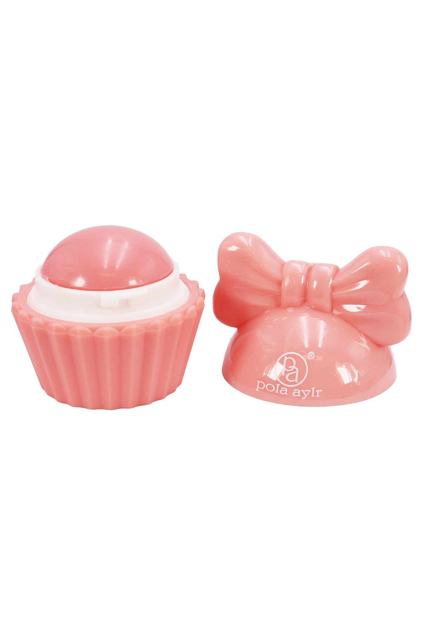 Cap Zone - Cupcake Ribbon Bow Round Lip Balm - 24 Pcs