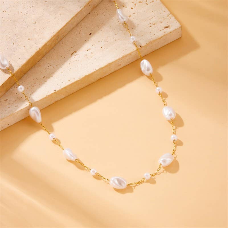 18K TARNISH FREE PEARL NECKLACE
