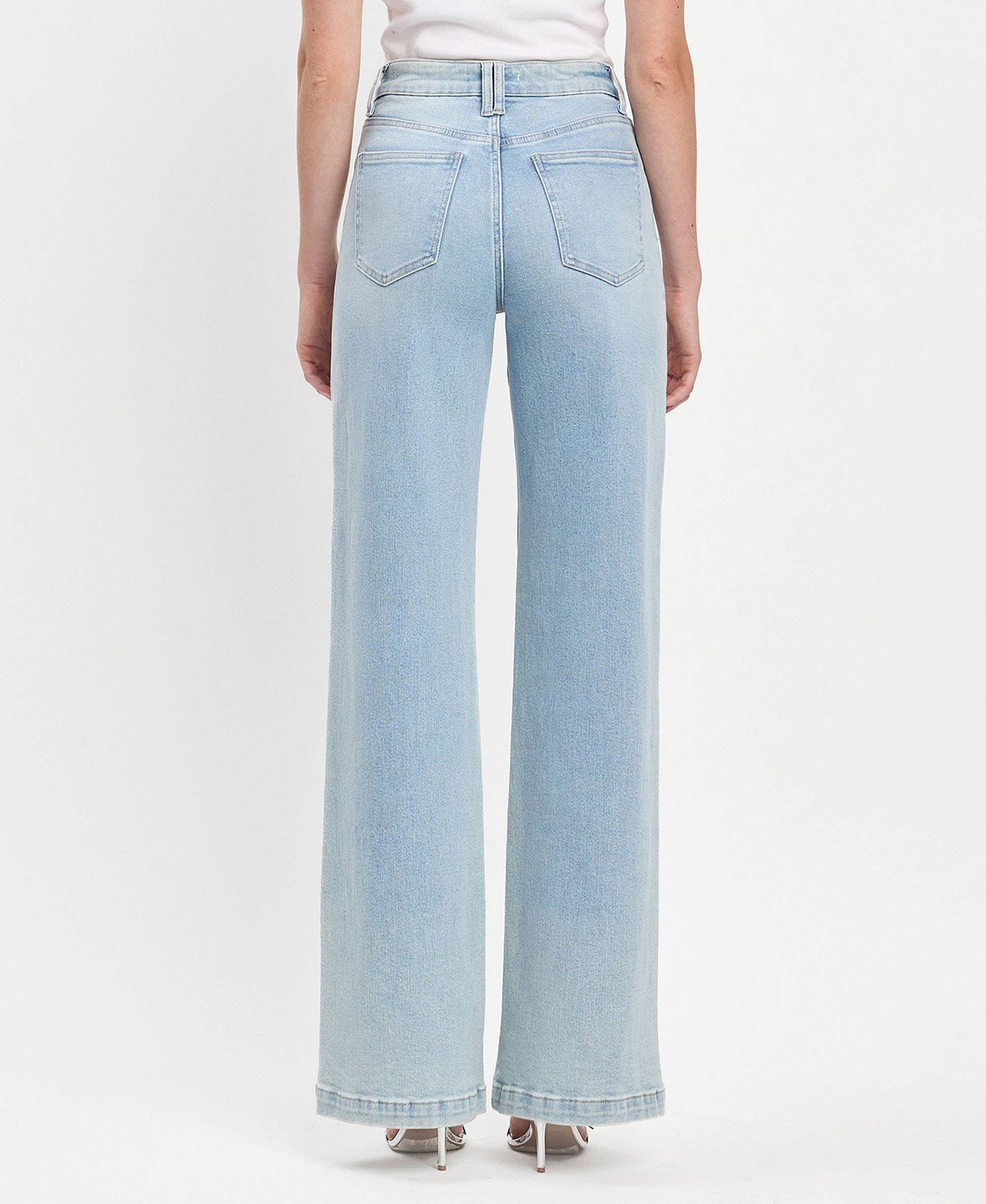 VERVET by FLYING MONKEY - HIGH RISE FULL LENGTH WIDE LEG JEANS
