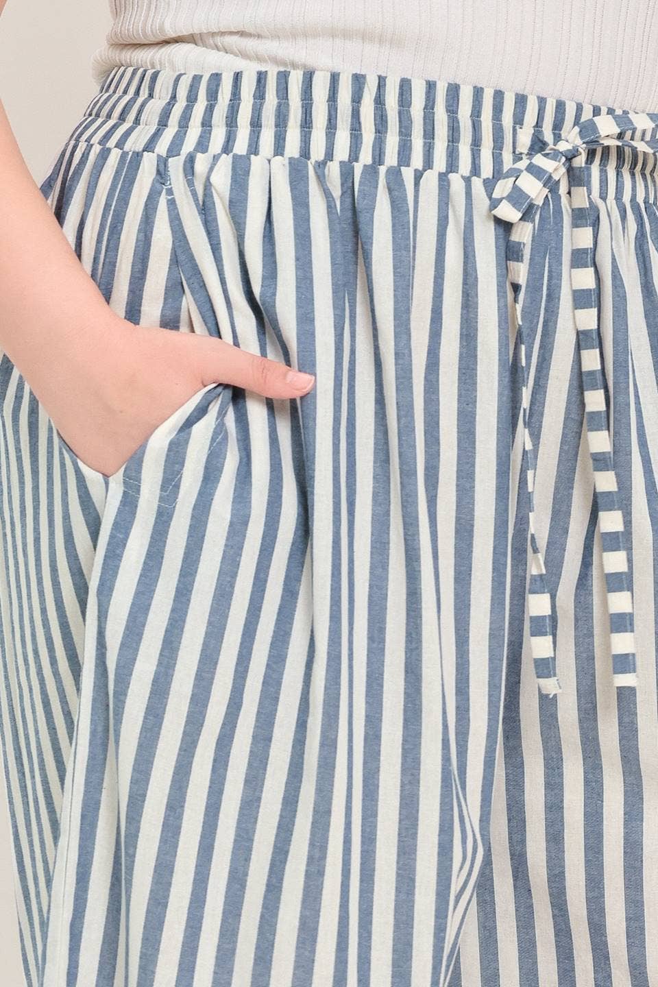 FLYING TOMATO - A striped woven pant - FP2199T-P