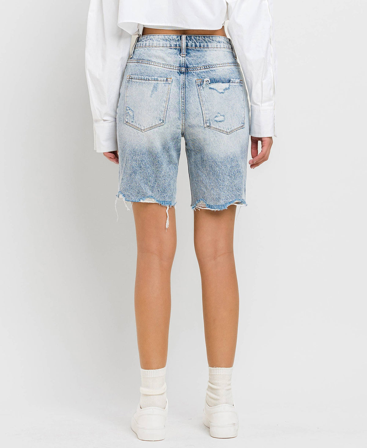 VERVET by FLYING MONKEY - SUPER HIGH RISE BERMUDA SHORTS V2770