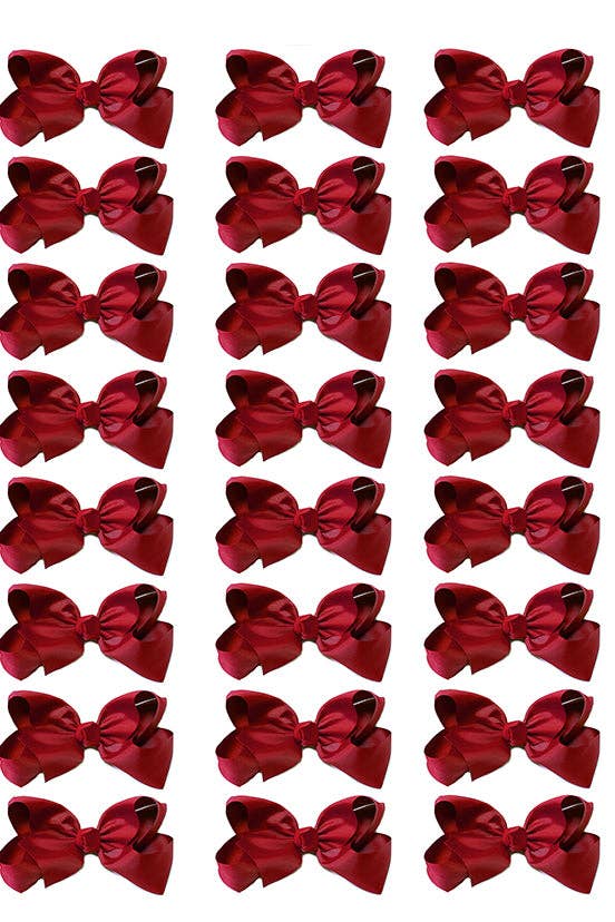 Kids Charm Online - SCARLET 4IN WIDE BOWS 24PCS/$8.50 BW-260-4