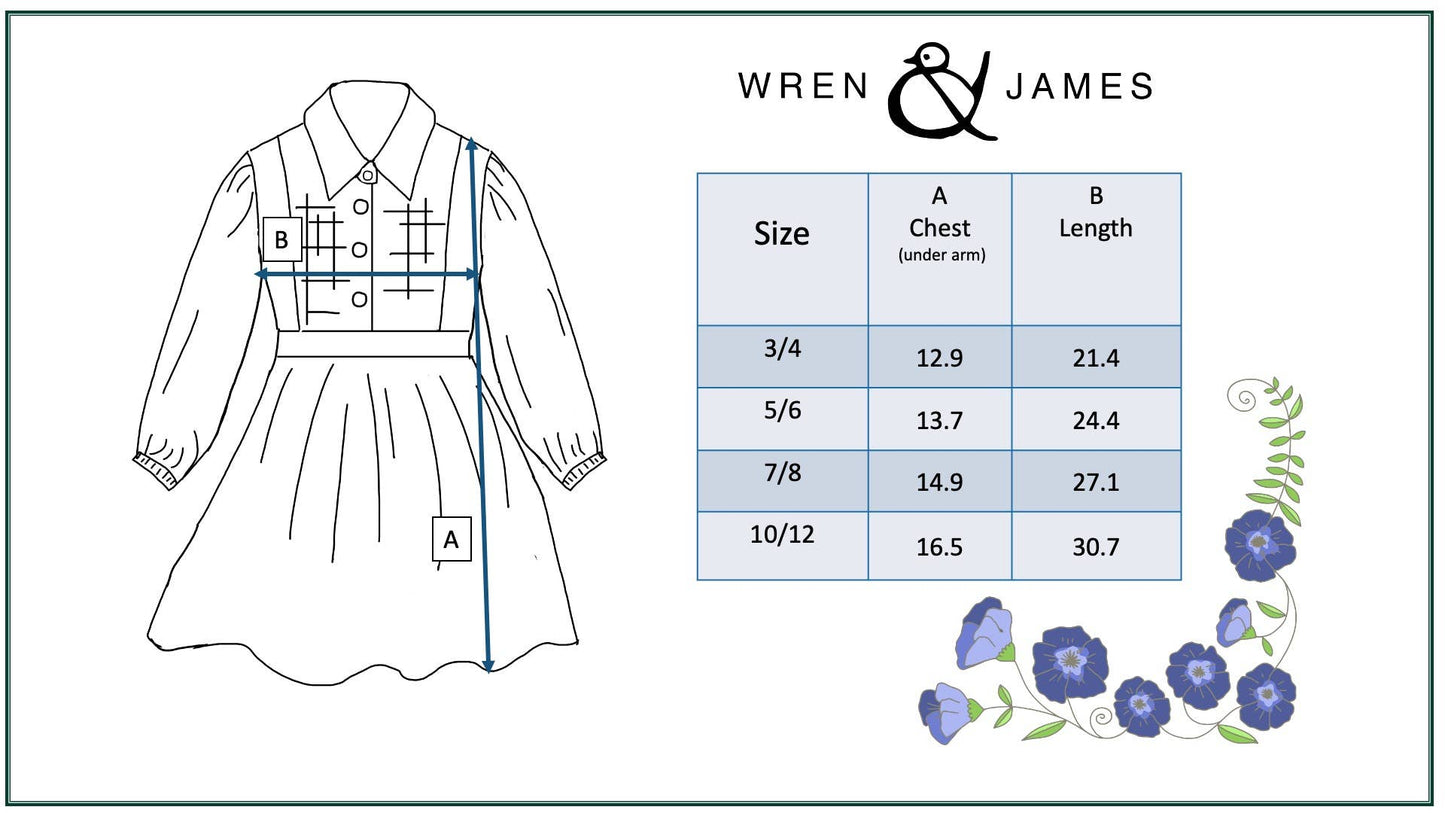 Wren & James - Kids Burgundy Black & White Plaid Yoke Long Sleeve Dress
