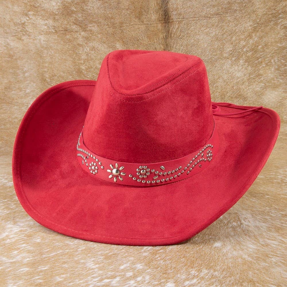 Anarchy Street - Silver Studded Concho Band Cowboy Hat