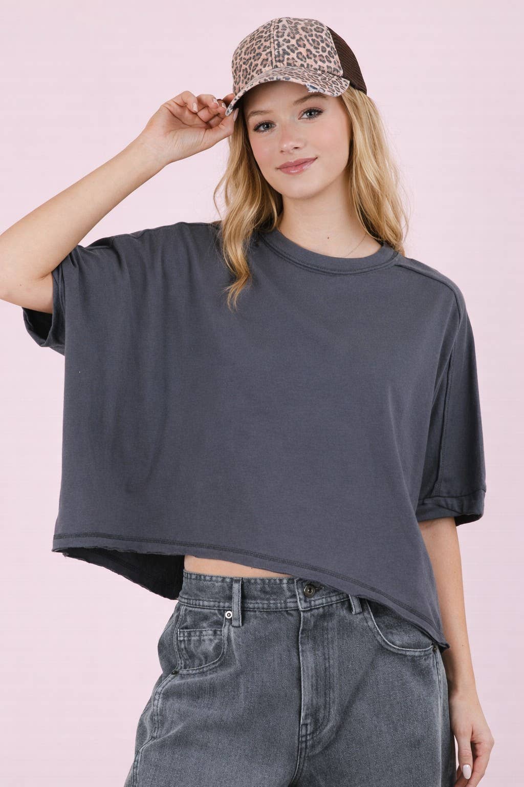 ECO Oversized Crop Comfy Knit Top