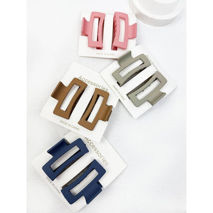 DUO Small Cut Out Rectangle Hair Claw