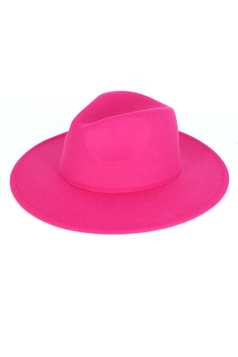 Anarchy Street - Solid Flat Brim Panama Hat