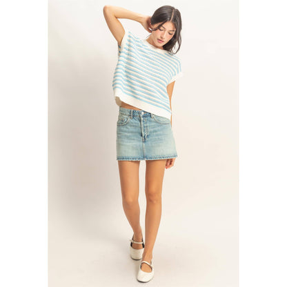HYFVE - Striped Sleeveless Crew Neck Top