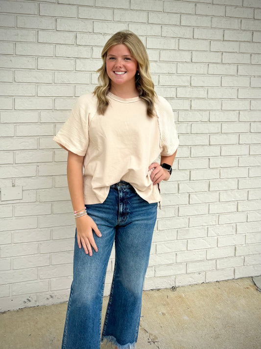 Flowy cream top