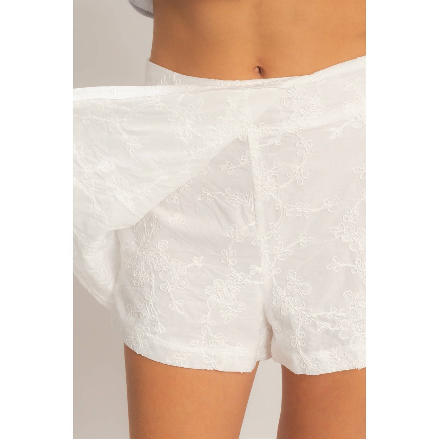 HYFVE - Floral Embroidered Wrap Skort