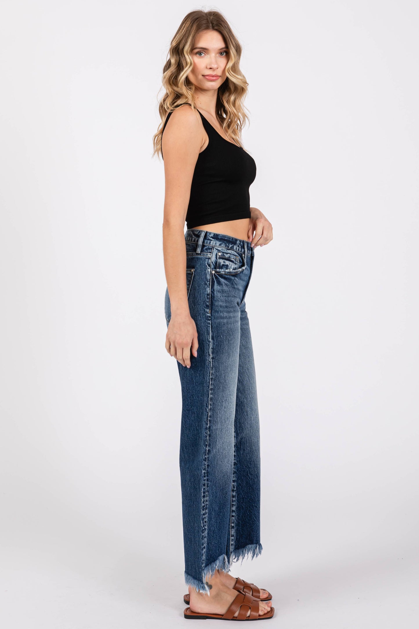 HIGH RISE COMFORT STRETCH VINTAGE WIDE LEG JEANS