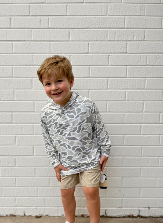 Burlebo Youth Performance Hoodie - White Camo