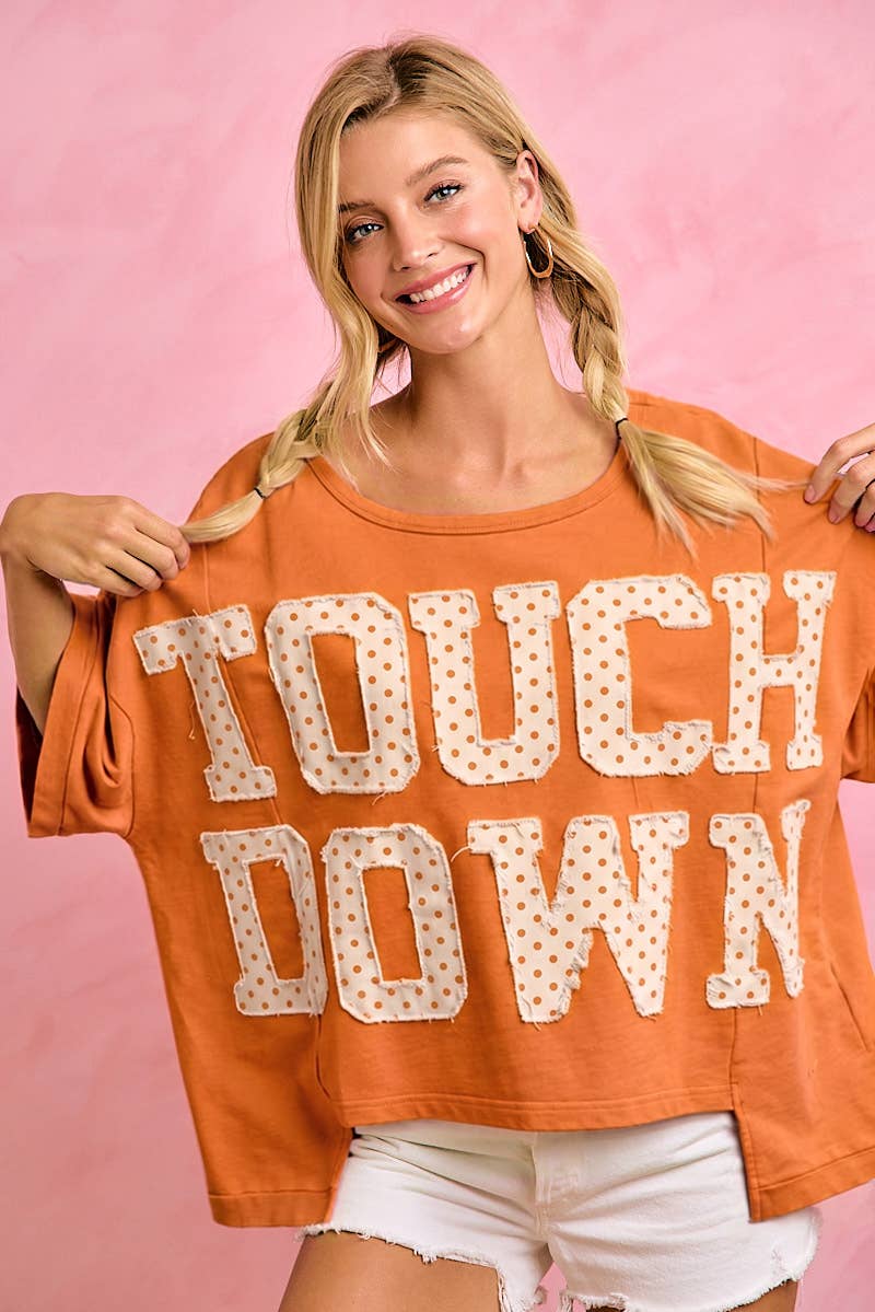BiBi - GAMEDAY THEME POLKA DOT PATCHES SHORT SLEEVES TOP