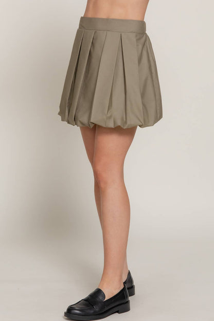Active Basic | Active USA - Ballon Pleated Mini Skirt