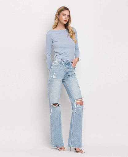 VERVET by FLYING MONKEY - 90'S VINTAGE SUPER HIGH RISE FLARE JEANS T5346