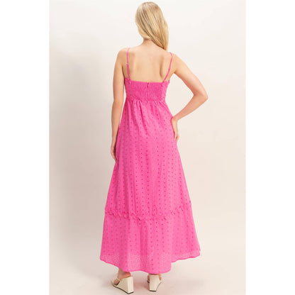HYFVE - Scallop Trim Eyelet Midi Dress