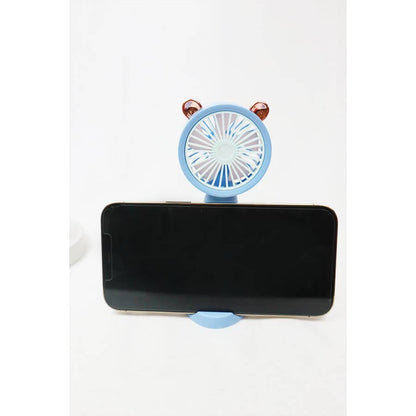 Portable Hand Fan with Cell Phone Stand