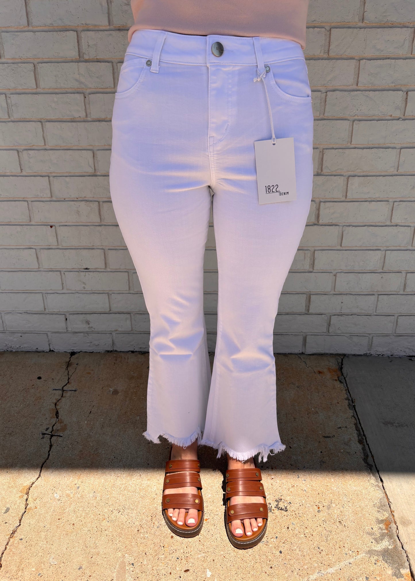 white lux demi boot jean w hem