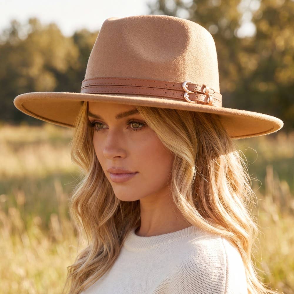 Anarchy Street - Double Belt Strap Fedora Hat