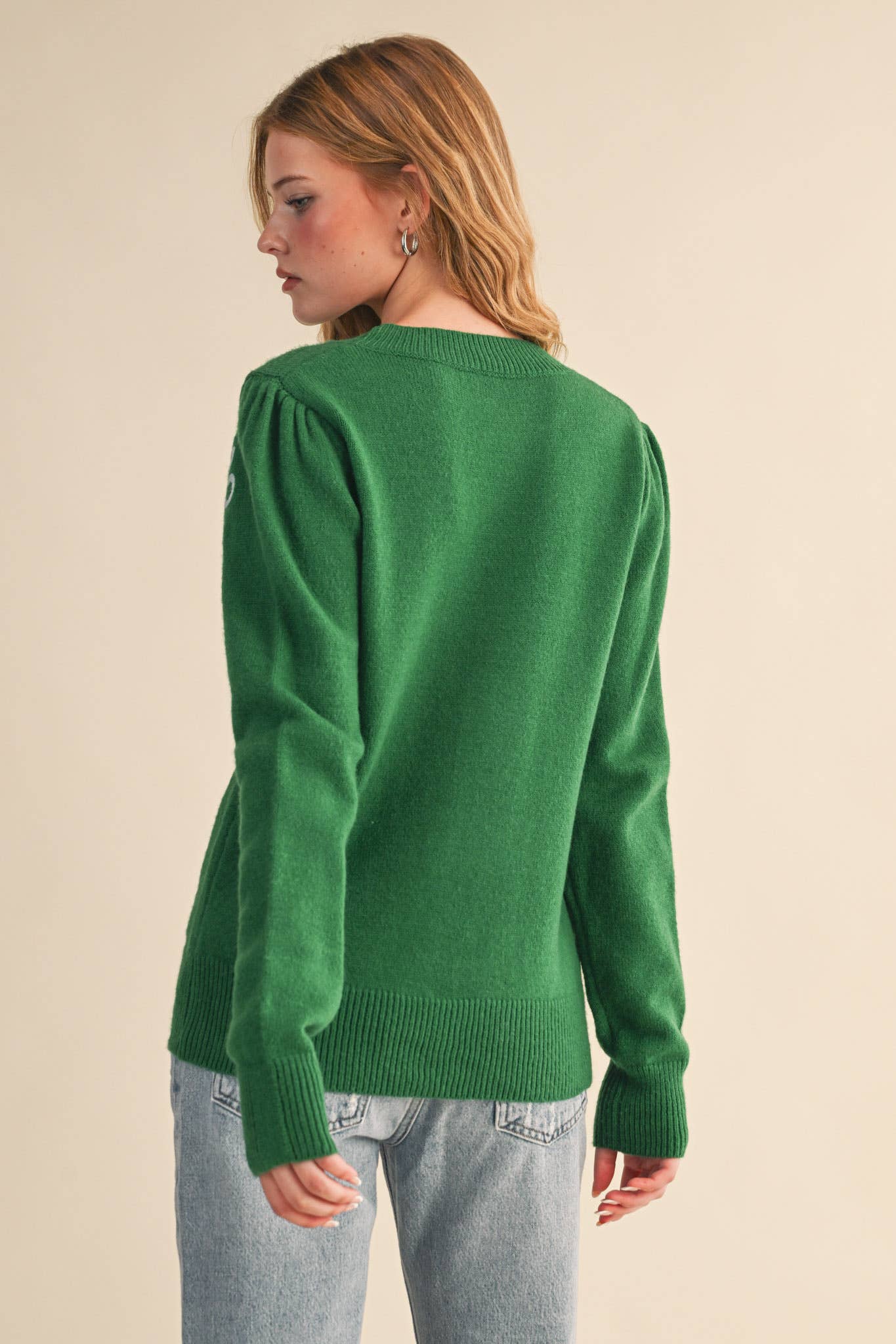&MERCI - FLORAL KNIT DESIGN PULLOVER SWEATER MSW11201