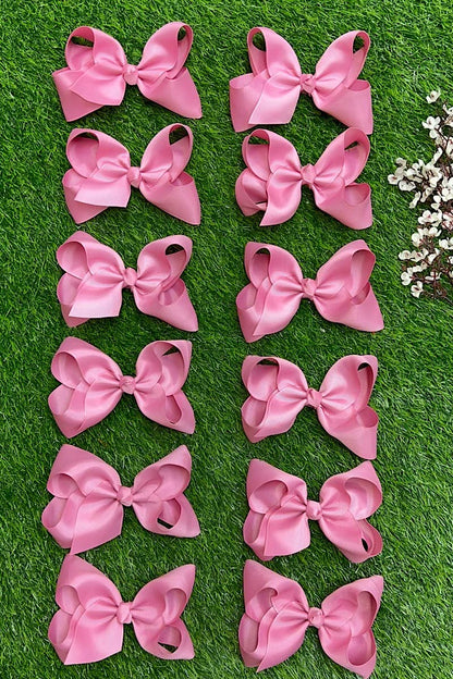 Kids Charm Online - WILD ROSE 5.5" INCH HAIR BOWS 12PCS/$6.50 BW-149-5