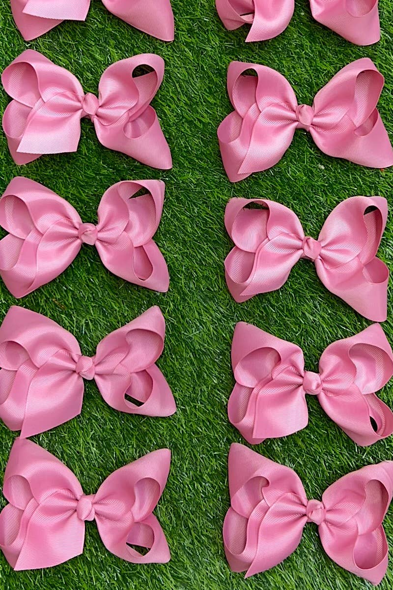 Kids Charm Online - WILD ROSE 5.5" INCH HAIR BOWS 12PCS/$6.50 BW-149-5