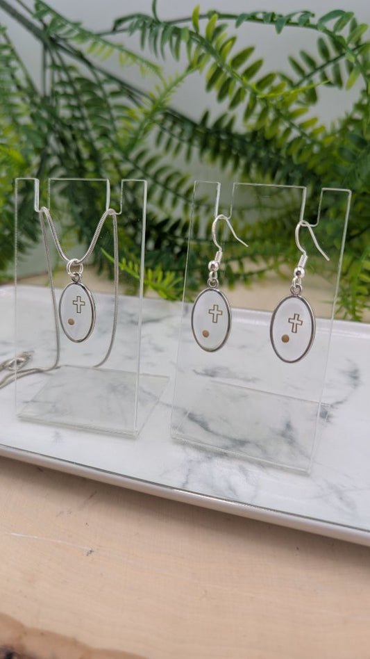 Simply SuSu Designs Mustard Seed and Cross Jewelry set