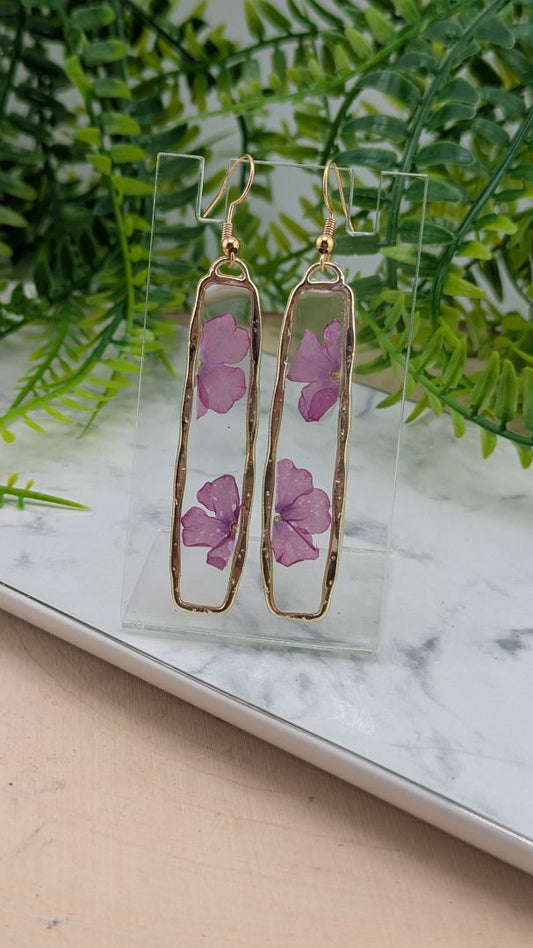 Simply SuSu Designs Floral earrings - purple