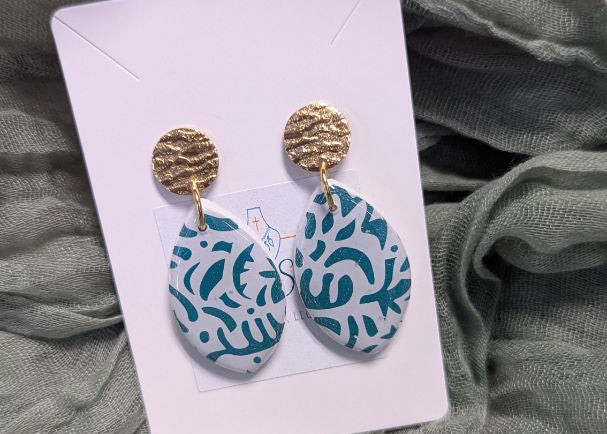 Simply SuSu Designs Clay print earrings