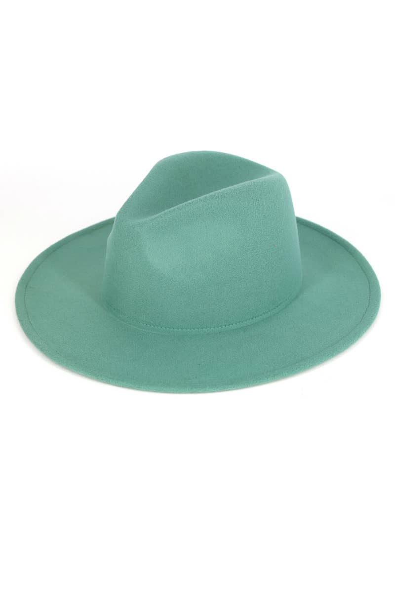 Anarchy Street - Solid Flat Brim Panama Hat
