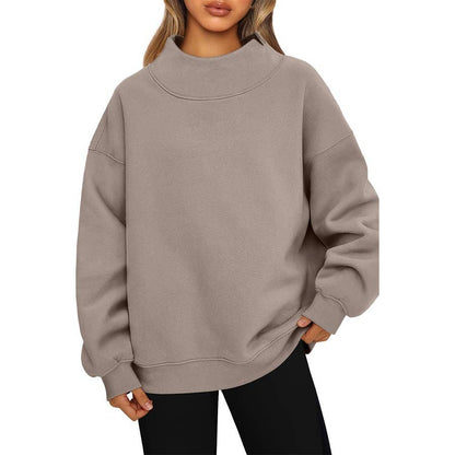 Paperdoll - Pullover Mock Neck Fleece Sweatshirt