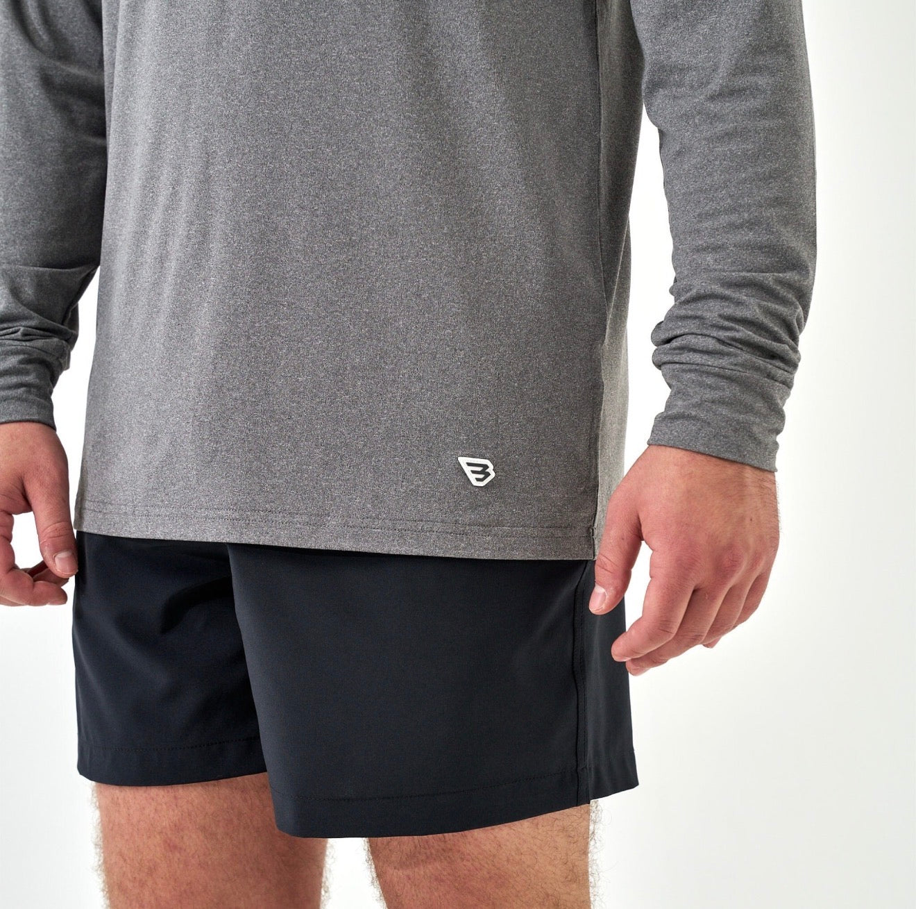 Performance hoodie dark heather grey