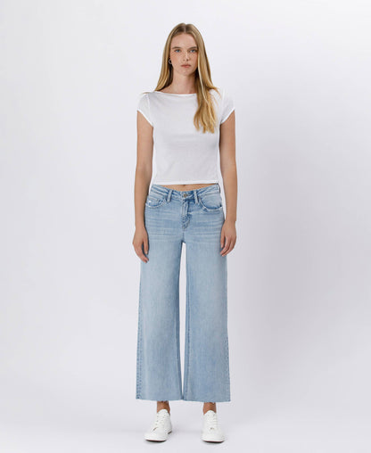 VERVET by FLYING MONKEY - HIGH RISE WIDE LEG JEANS T6399