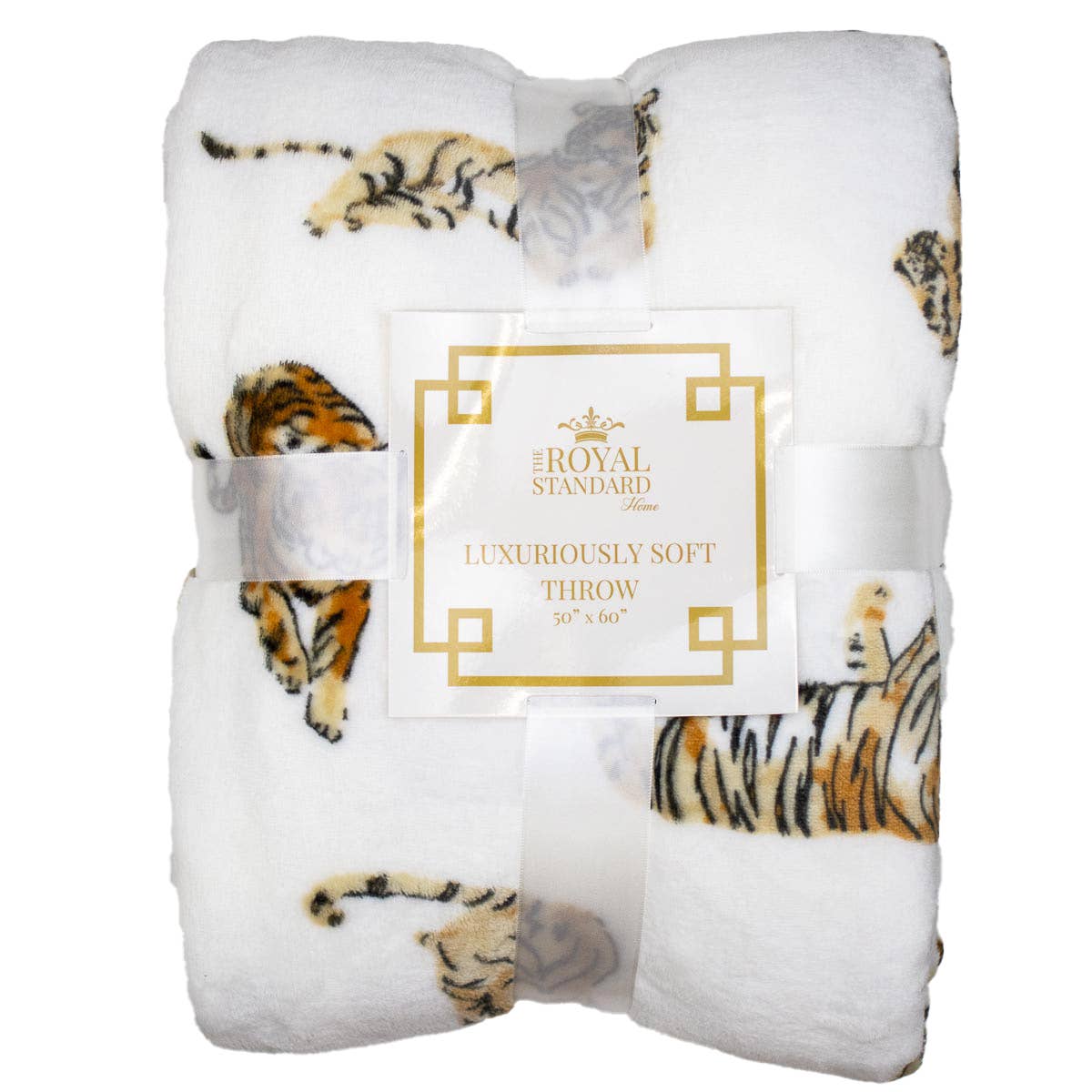 The Royal Standard - Forever Tiger Throw   White/Multi   50x60