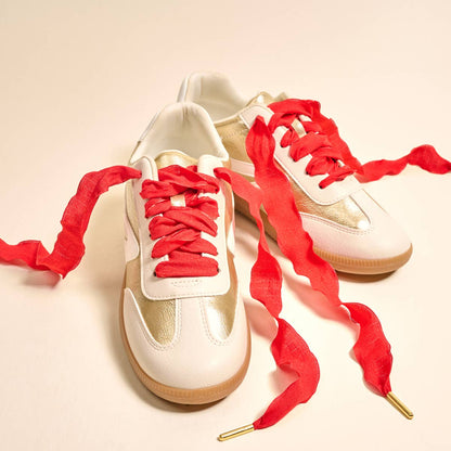 The Darling Effect - Step It Up Shoelaces–Frilly Red