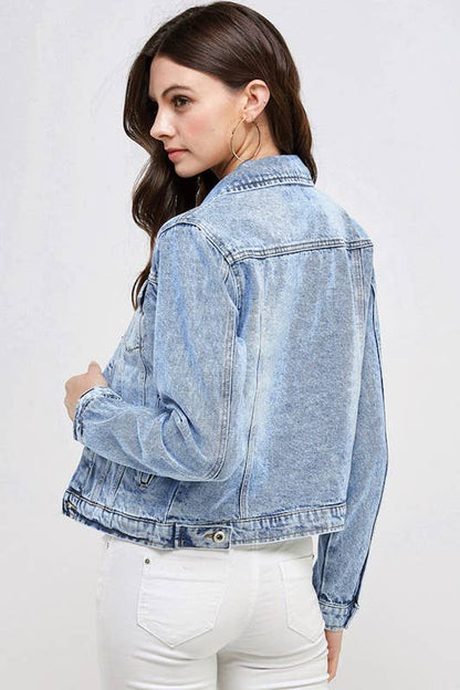 Light wash Casual Denim Jacket