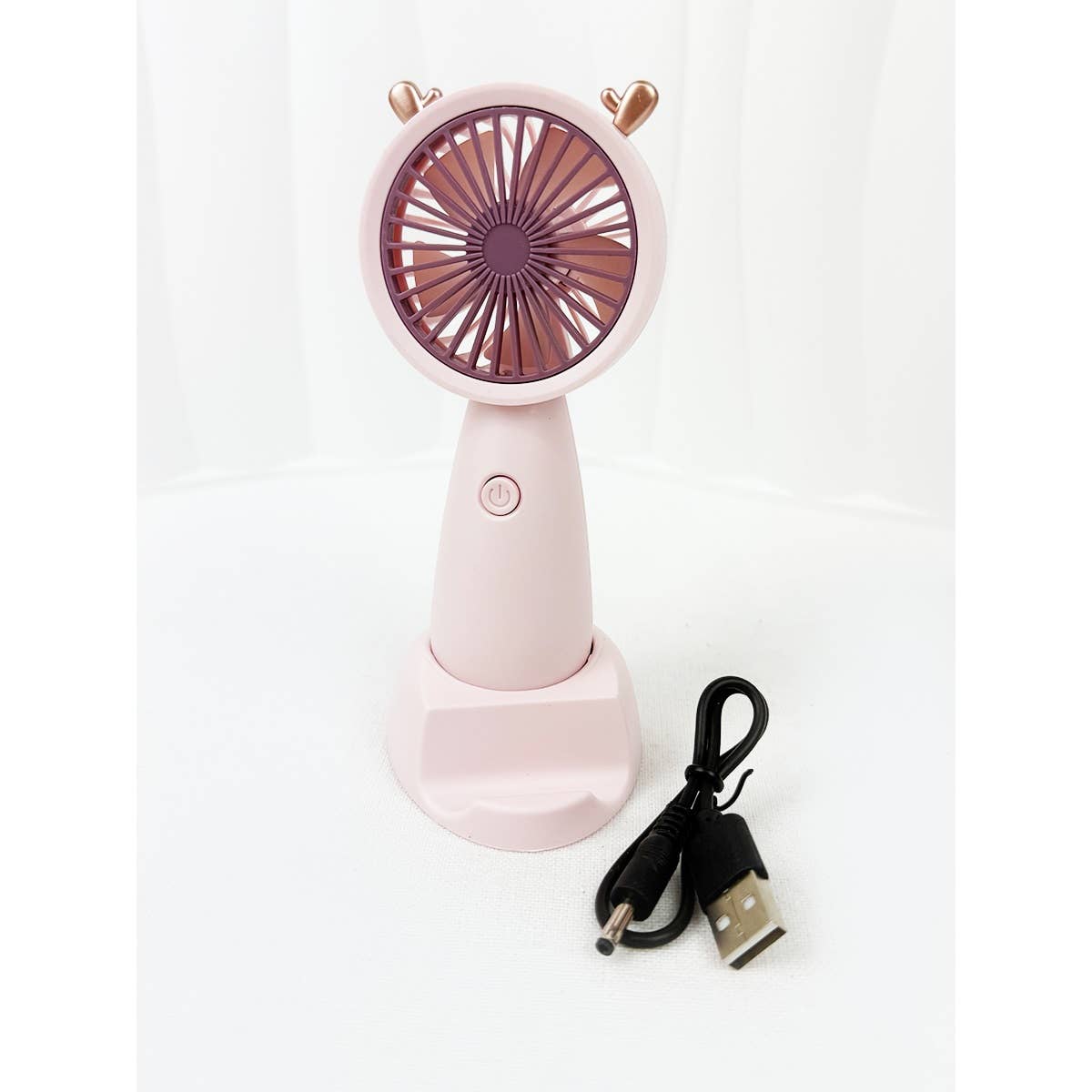 Portable Hand Fan with Cell Phone Stand
