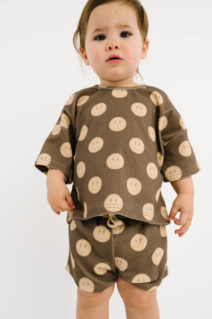 Little One Shop - Neutral Smileys Slouchy Set