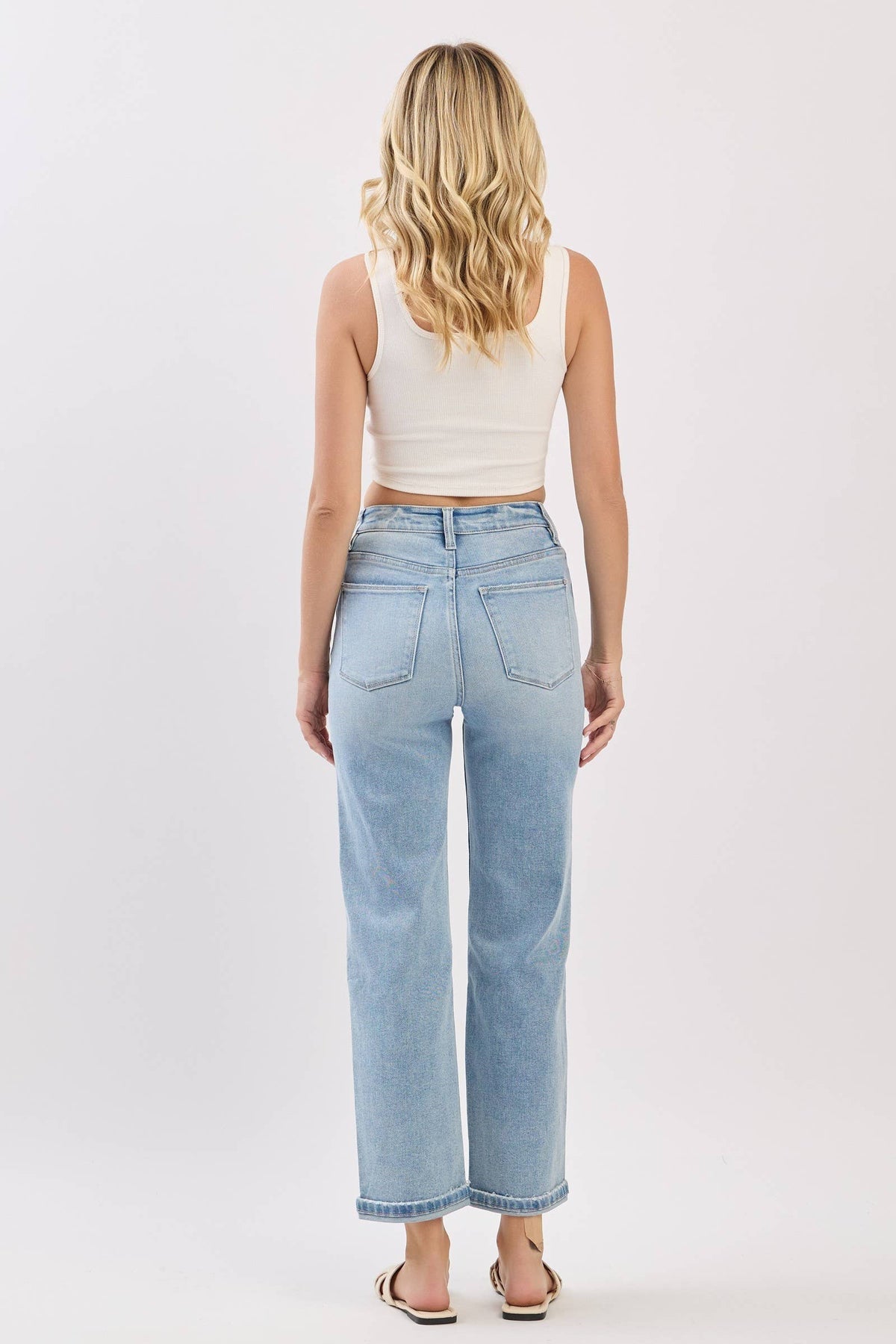 Petra153 - P1527T-LM HIGH RISE STRETCH RELAXED STRAIGHT JEANS